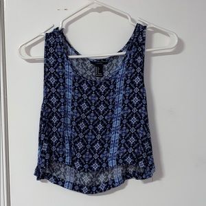 Forever 21 Printed Crop Tank Top